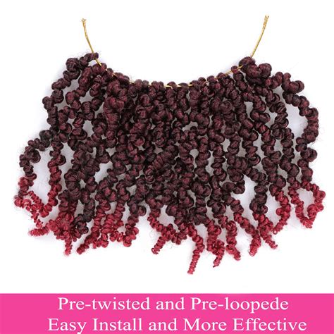 Spring Twist Hair - 8 Inch Spring Twist Crochet Hair for Black Women 4 ...