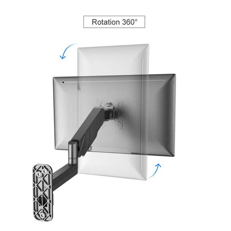 Rife Single Monitor Wall Mount Arm, VESA Wall Mount Monitor Arm, Full ...