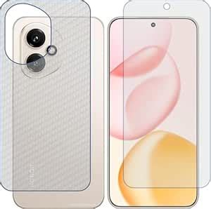 ZINGTEL Matte Flexible Fiber Tempered Glass with 3D Carbon Fiber Back ...