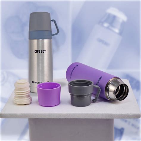Buy WONDERCHEF Purple Cups-Bot Water Bottle - Stainless Steel - 22 x 7. ...
