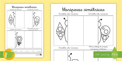 Ficha de actividad: Mariposas simétricas