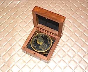Nauticaz Brass Antique Compass Outdoor Compass Hiking Hunting Camping ...