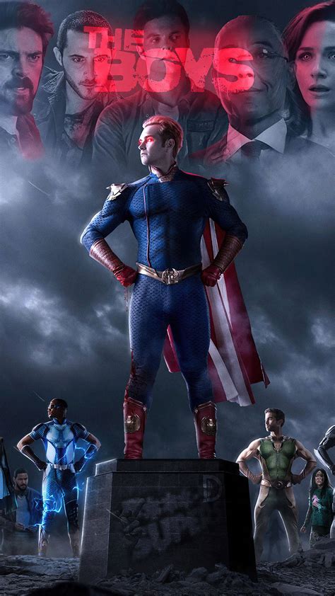 Download The Boys Homelander Cast Poster Wallpaper | Wallpapers.com