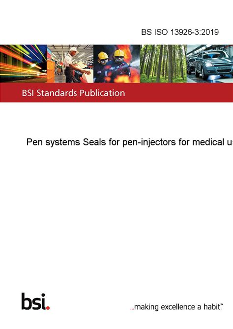 BS ISO 13926-3:2019 Pen systems Seals for pen-injectors for medical use