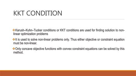Image result for KKT Conditions Explained