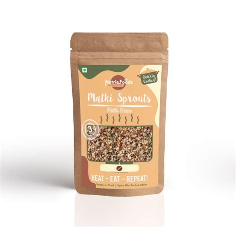 Nutriefoods Ready to Cook Healthy Matki (Moth) Sprouts | HEAT EAT ...