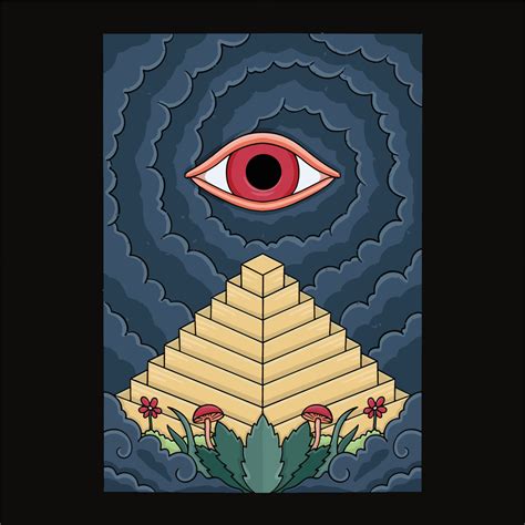 One eye above the pyramid triangle symbol of all seeing eye 11113693 ...