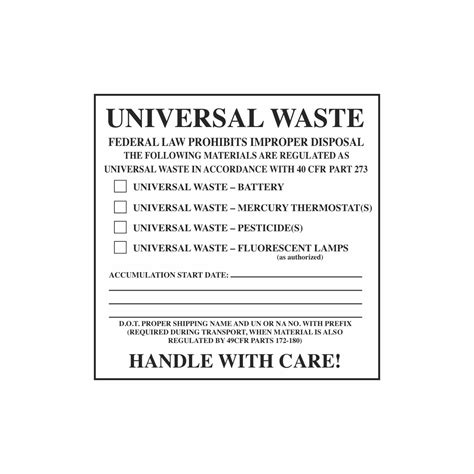 Image result for Universal Waste Label