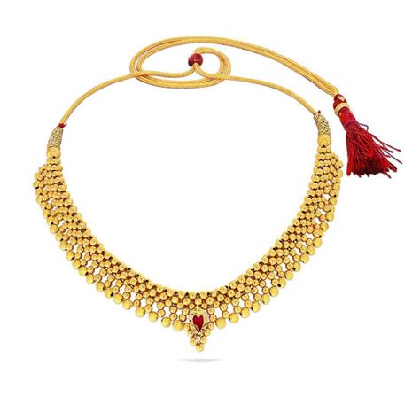 CANDERE - A KALYAN JEWELLERS COMPANY 22k 916 Gold Ruby Choker Necklace ...