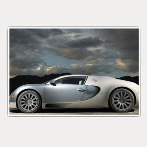 Bugatti Veyron Down Bottom Black Super Car (18x12) Paper Print ...