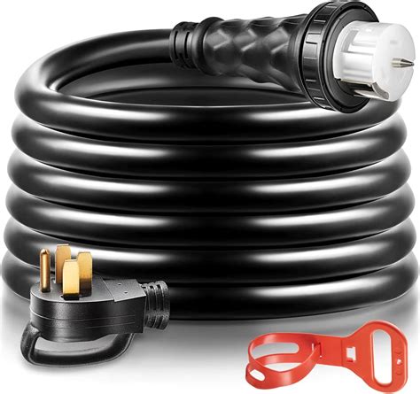Buy IHAYNER 50 Amp Generator Power Cord, 15 FT, Black Generator ...