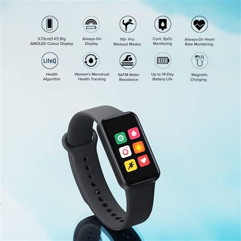 REDMI Smart Band Pro Sports Watch - 3.73 cm (1.47) Large AMOLED Display ...
