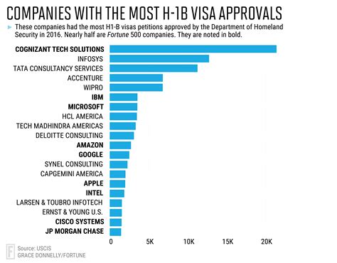 H1B Visas: 20 Companies Sponsor 37% Of Workers | Fortune