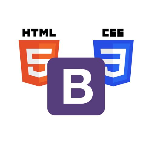 Image result for HTML5 CSS3 JavaScript and Bootstrap Logo