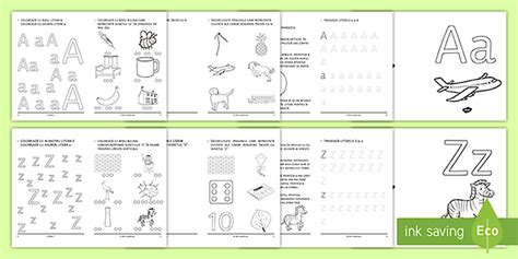Litere - Broșuri pentru învățarea literelor mari și mici