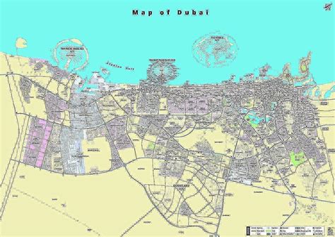 Dubai 2D Wall Map (Gloss)-Laminated Dubai Maps-Vinyl Maps-Long Lasting : Amazon.ae: Office Products