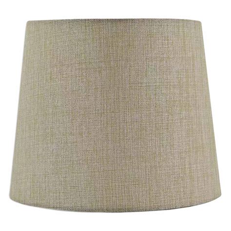 Tan Shimmer Tapered Drum Small Table Lamp Shade, 9x11x9