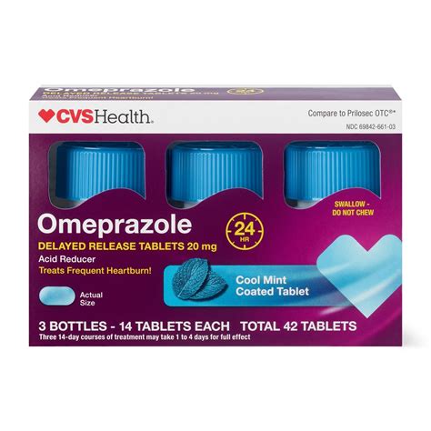 UPC 050428646762 - CVS Health Omeprazole Delayed Release Tablets, Cool Mint, 42 ct - 14 ct ...