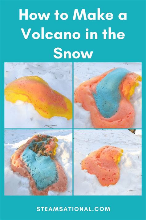 Snow Volcano Science Experiment 的图像结果
