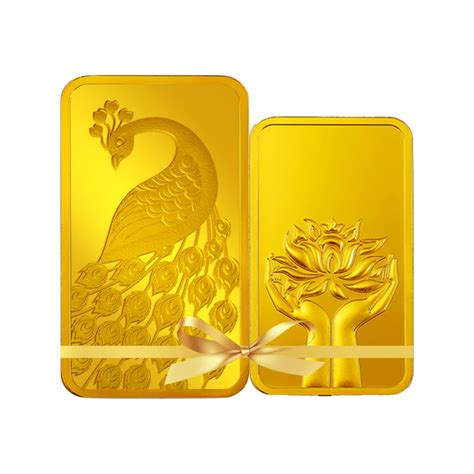 Buy MMTC-PAMP 24k (999.9) 2 gm Peacock + 1gm Lotus Yellow Gold Bars ...