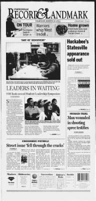 Statesville Record and Landmark from Statesville, North Carolina ...