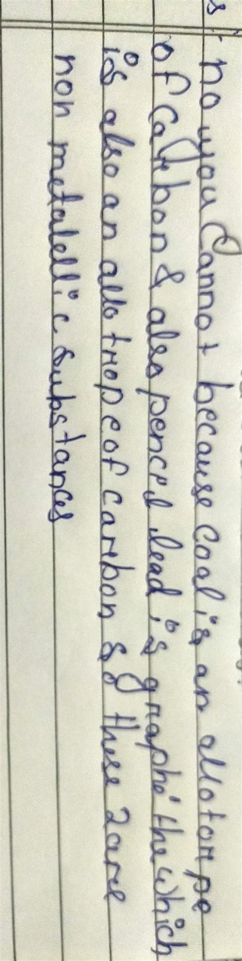 Materials like coal and pencil lead do not show the 'malleability ...