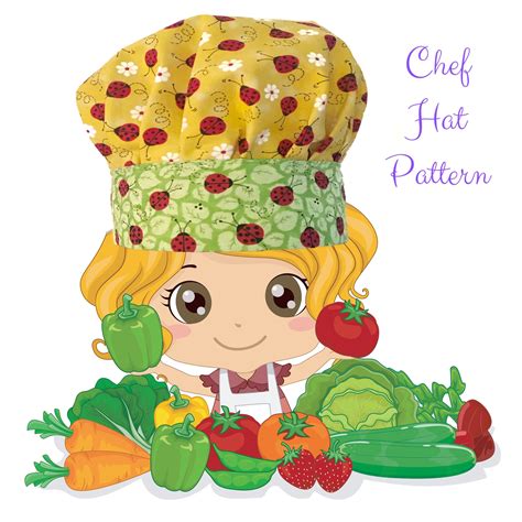 Image result for Chef Hat Sewing Pattern