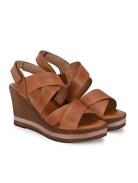 Claire Double Cross Strap Wedges – Delize