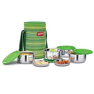 Buy MILTON Ribbon 4 Stainless Steel Lunch Box with Jackets, Set of 4 ...