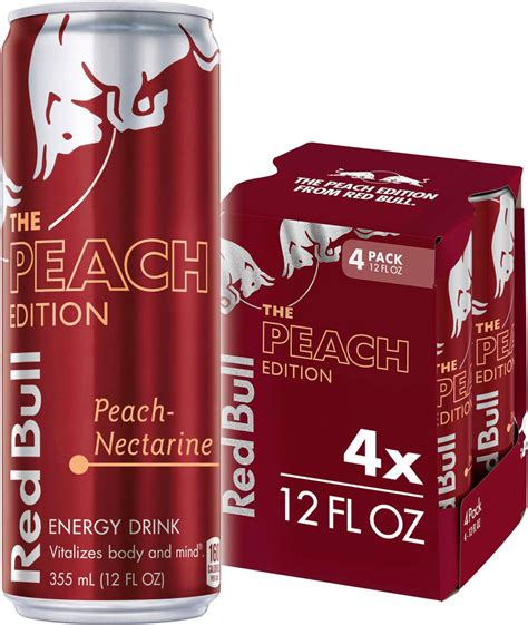 Amazon.com: Red Bull Peach Edition Energy Drink, Peach Nectarine, with ...