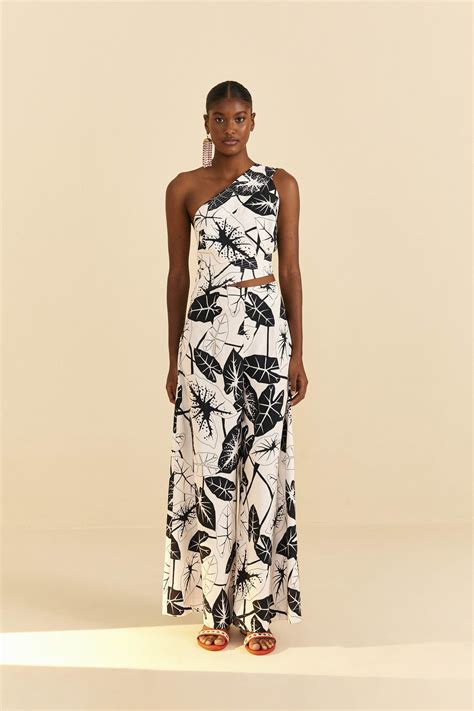 Off-White Graphic Leaves Jumpsuit – FARM Rio