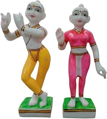 Buy NIRAJ ART Radha Krishna Idol for Temples Marble Iskon Decorative ...