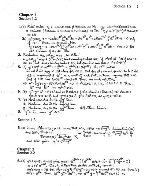 Advanced Engineering Mathematic. Solutions - Chapter 1 Section 1. 3. (a ...