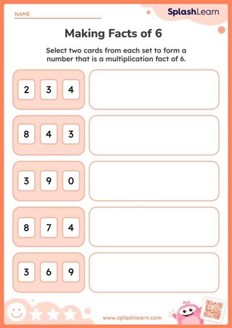 Image result for Multiplication 6 Facts Worksheet