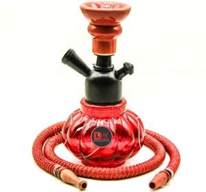 Designer Decorative Glass Hookah Pot Red Kharbuza 8 inch Glass Hookah ...