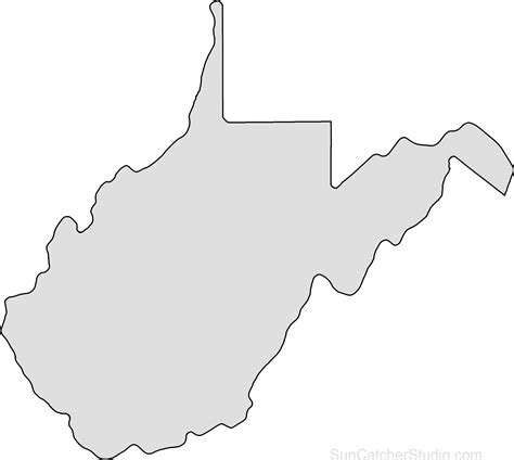 Download West Virginia Map Outline Png Shape State Stencil Clip - West Virginia State Png - Full ...