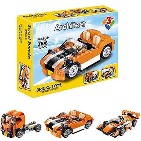 PLUSPOINT 3 in1 Speed Car Building Blocks Can Build Truck Car F1 Racing ...