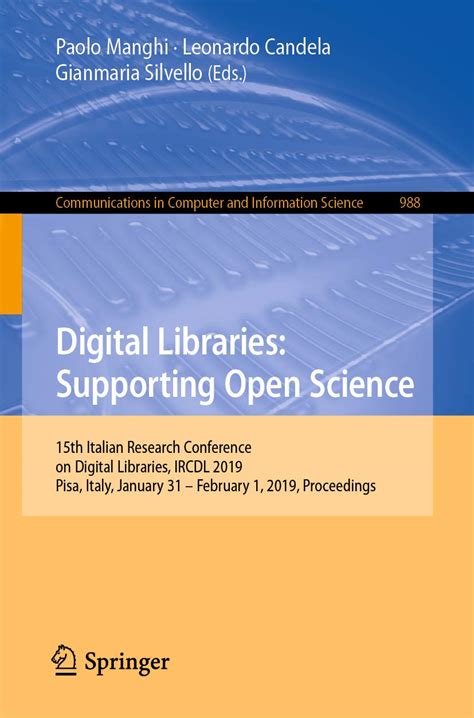Digital Libraries: Supporting Open Science: 15th Italian Research ...