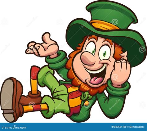 Leprechaun Lying Down Cartoon Stock Vector - Illustration of simple ...