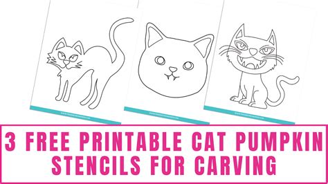 Free Downloadable Stencils: Cat Pumpkin for Carving