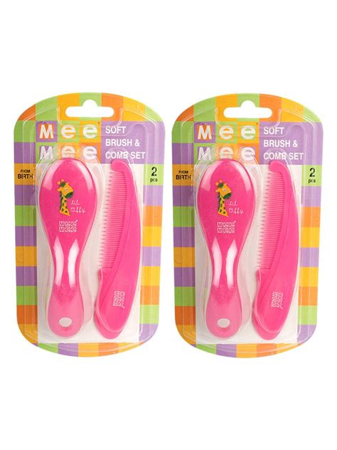 Buy Mee Mee Soft Grip Brush and Comb Set (Pack of 2, Pink) Online at ...