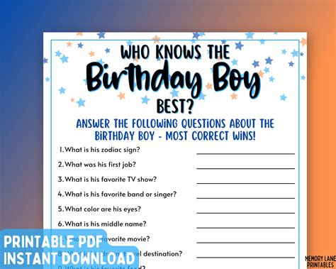 Birthday games bundle 10 birthday games for him adult birthday party ...