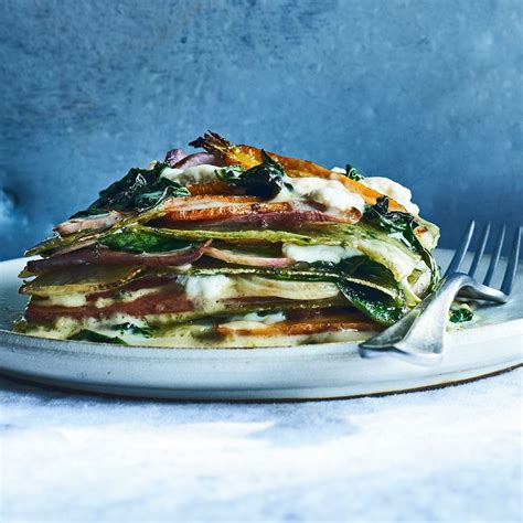 Spring Vegetable Lasagna with Fresh Spinach Pasta Recipe  