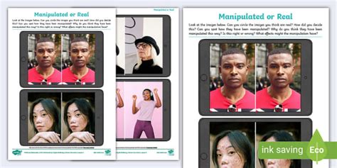 Manipulated or Real LKS2 Activity Sheet - PSHE resources