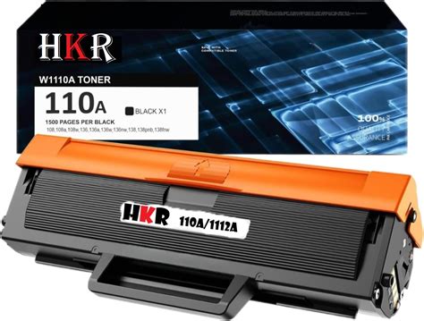 HKR 110A W1112, 110A Ink Toner Cartridge Compatible for Laser 103a,108a ...