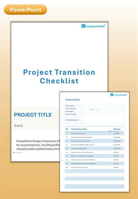 Image result for Project Transition Template PowerPoint