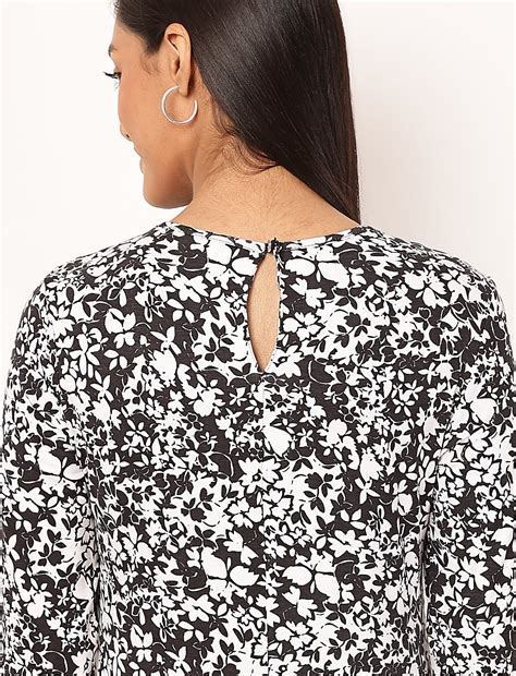 Buy Viscose Mix Floral Round Neck Dress at Marks & Spencer