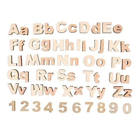 Buy Wooden Alphabets Uppercase, Lowercase & Numerical Numbers - 63 ...