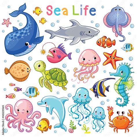 Cute Ocean Animals Drawings at Krystal Russell blog