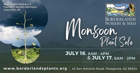 2022 Monsoon Plant Sale, Borderlands Nursery & Seed, Patagonia, July 16 ...